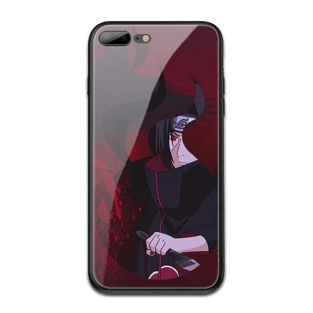 Case Naruto iPhone Itachi Uchiwa (Tempered Glass) IS0601