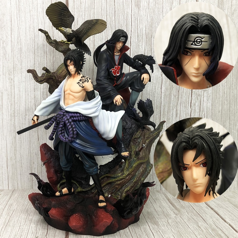 Naruto-Figure-Uchiha-Sasuke-Uchiha-Itachi-GK-ABS-14-Inch-Hand-made-Model-Limited-Edition-Statue